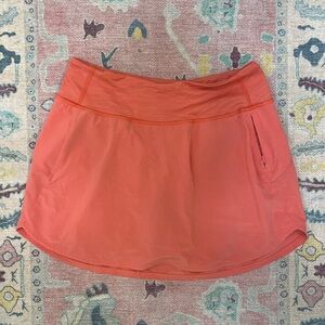 Orange Skater Mini Skirt